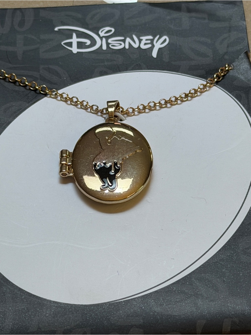 NWT NEW DISNEY Locket Winnie The Pooh Necklace w original packaging gold tone